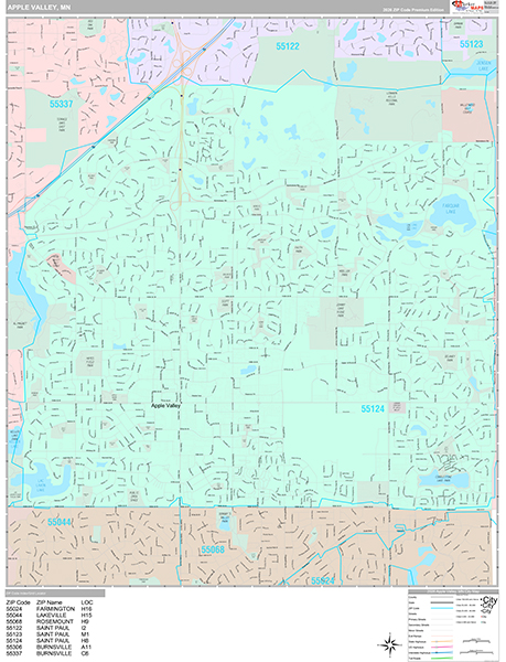 Apple Valley Wall Map